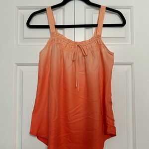 Y2K LC Lauren Conrad Peach to Coral Ombre Tie-Front Camisole -Size XS